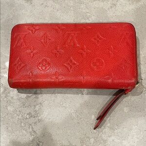 Louis Vuitton Vibrant Red Embossed Wallet